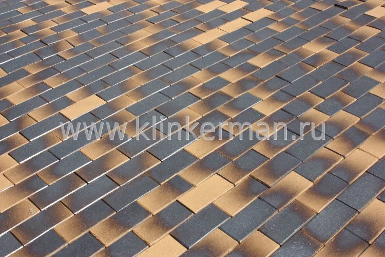 Клинкерная тротуарная брусчатка ABC Lederfarben black 200x100x40мм