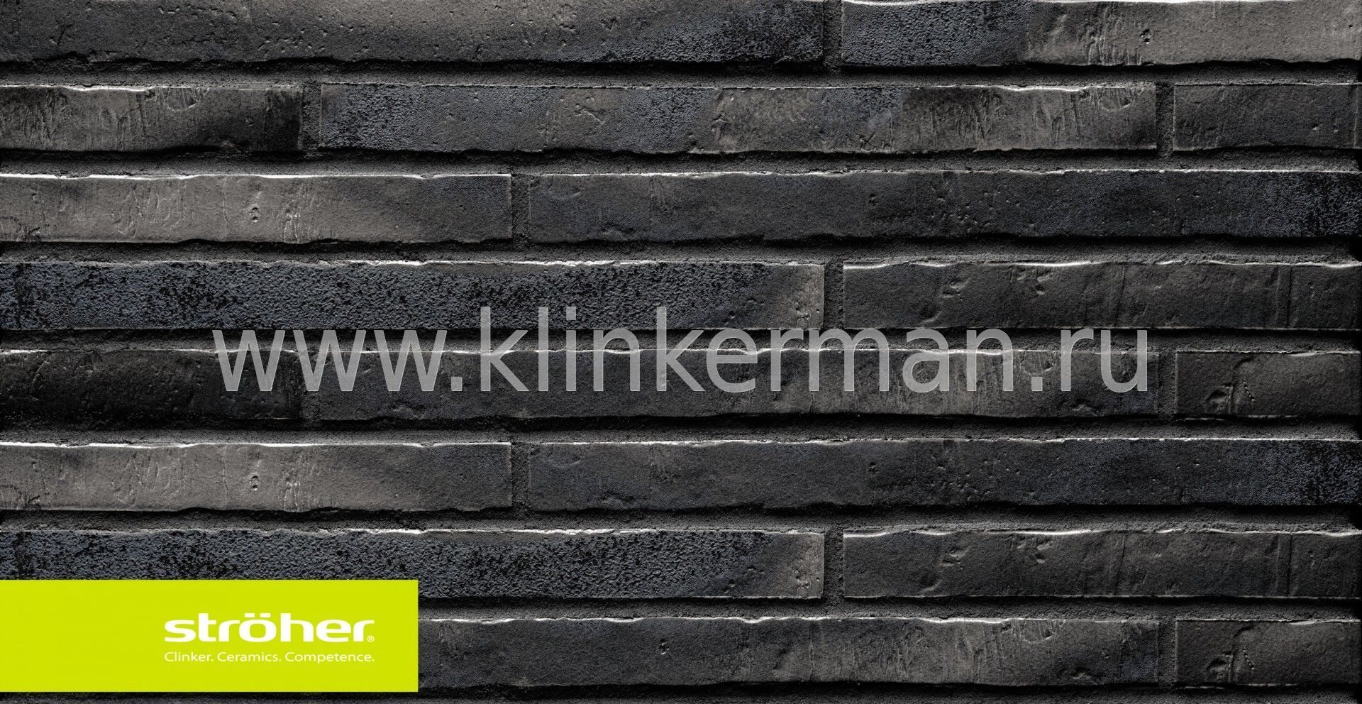 Клинкерная плитка Stroeher 453 silber-schwarz